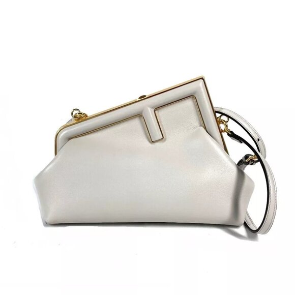 FENDI 8BP129 Crossbody Pochette first small 2WAY Shoulder Bag Clutch bag - Picture 1 of 10